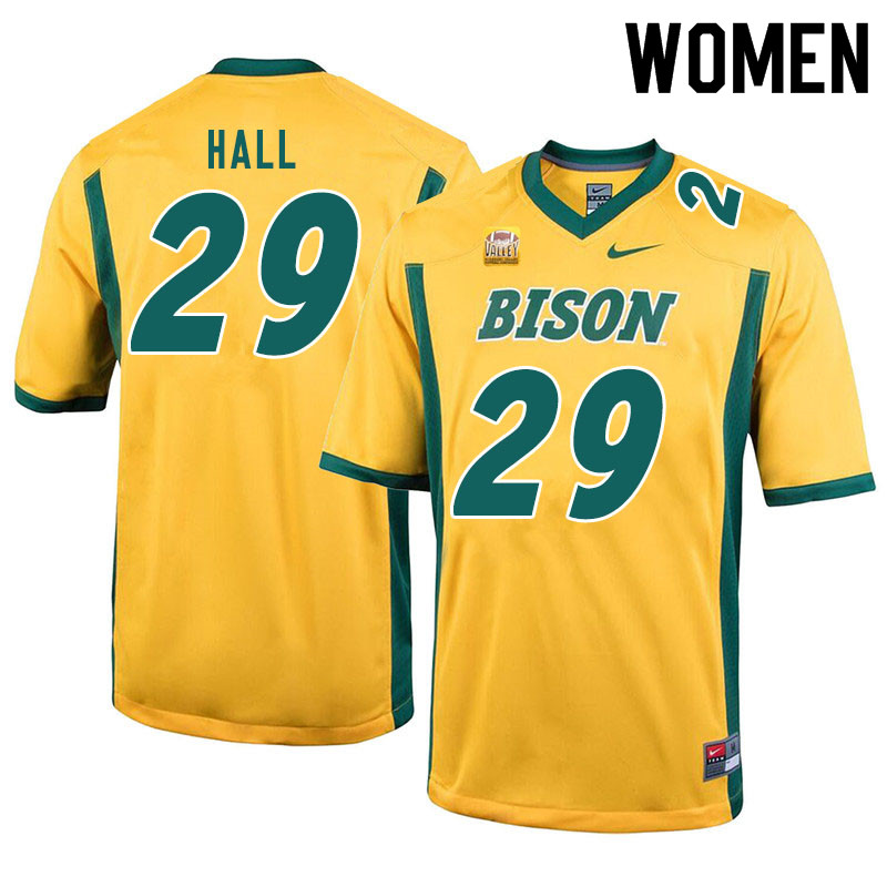 Women #29 Terrell Hall North Dakota State Bison College Football Jerseys Sale-Yellow - Click Image to Close